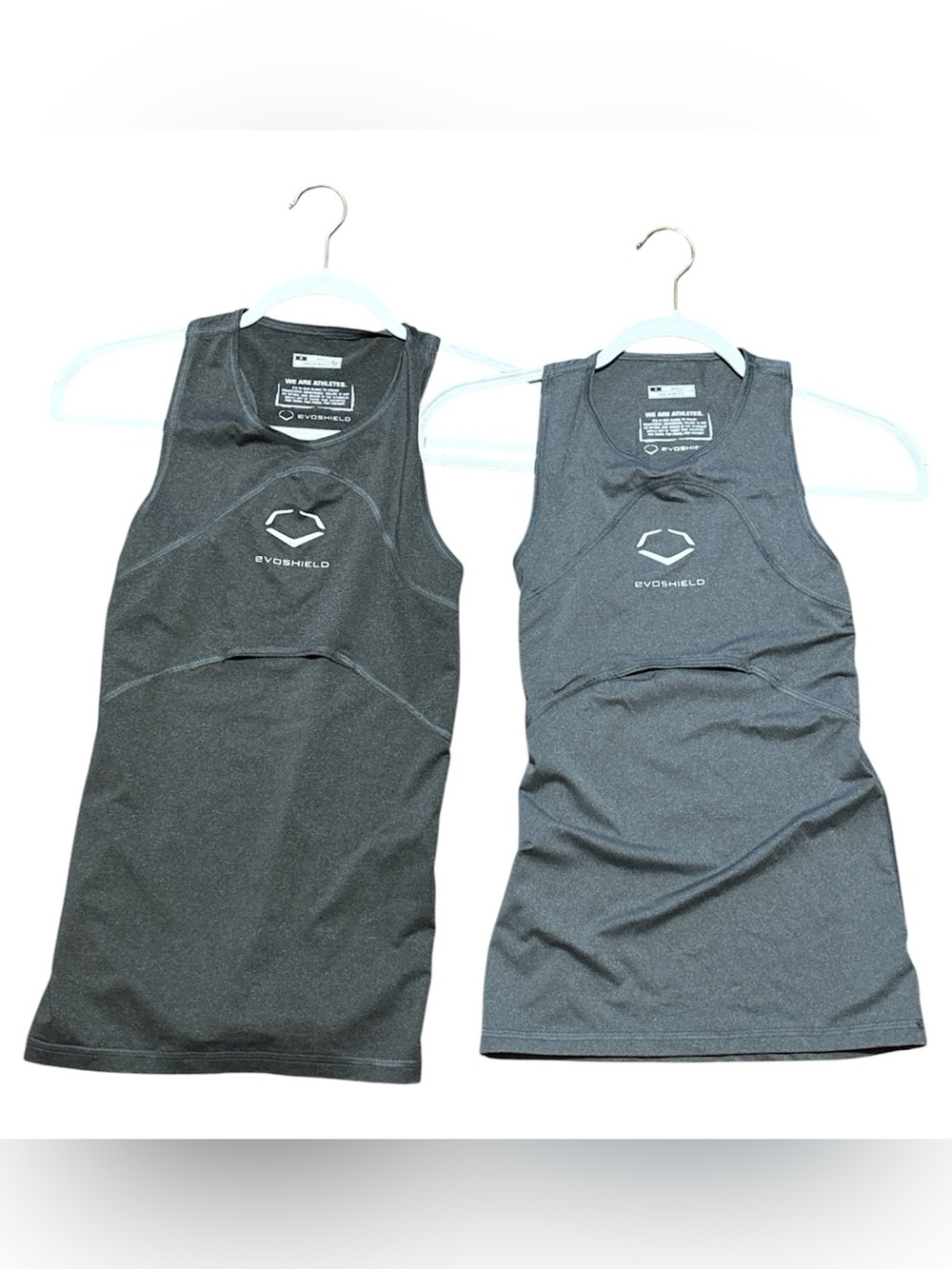 EvoShield Chest Guard Compression Tank Top Shirt Gray Size Small - Set of 2